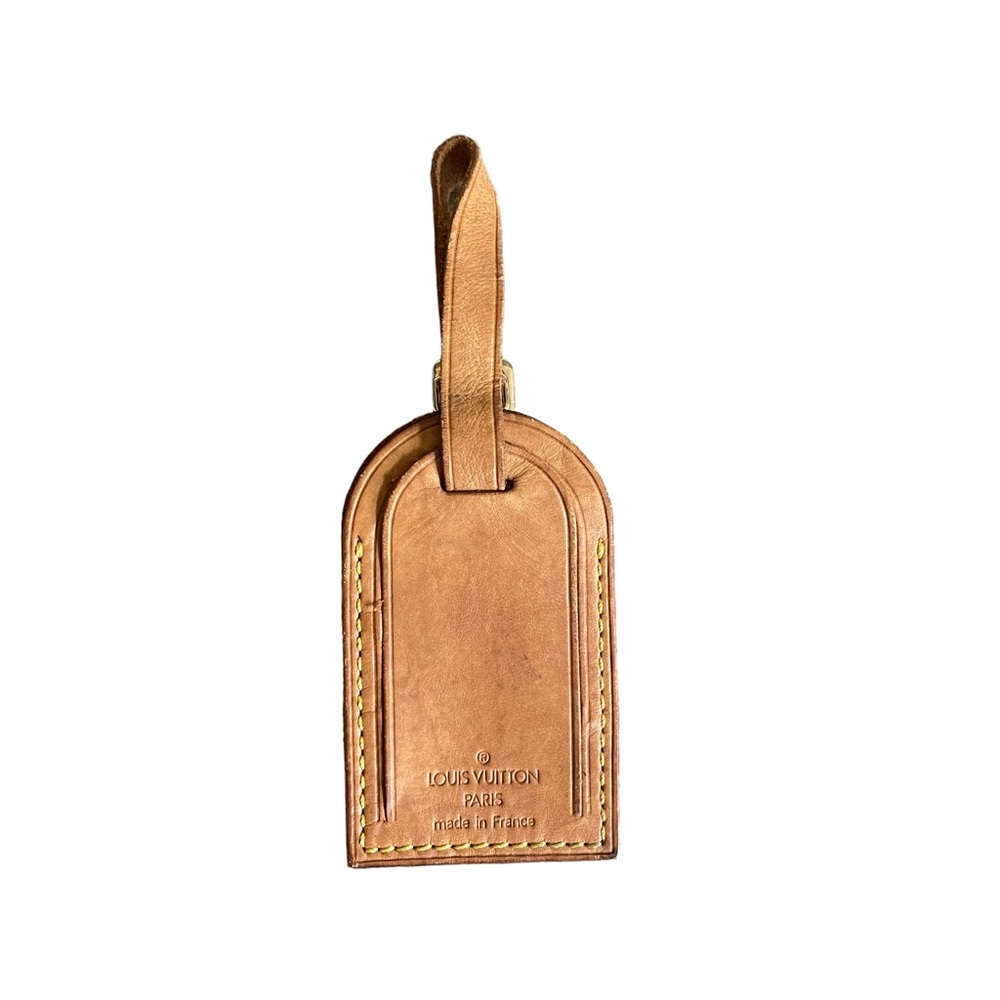 Authentic Louis Vuitton Large vachetta leather luggage tag 🏷️